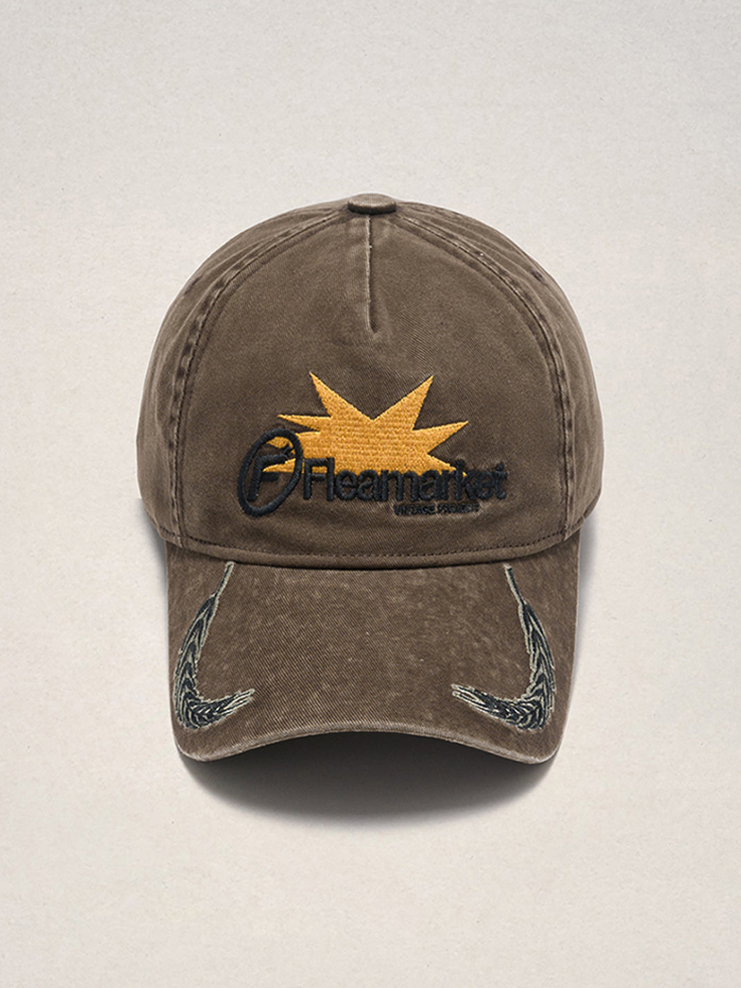 FLEAMARKET | Wheat Stalk Curved Brim Cap-Brown - PSYLOS 1, FLEAMARKET | Wheat Stalk Curved Brim Cap-Brown, Hats, FLEAMARKET, PSYLOS 1